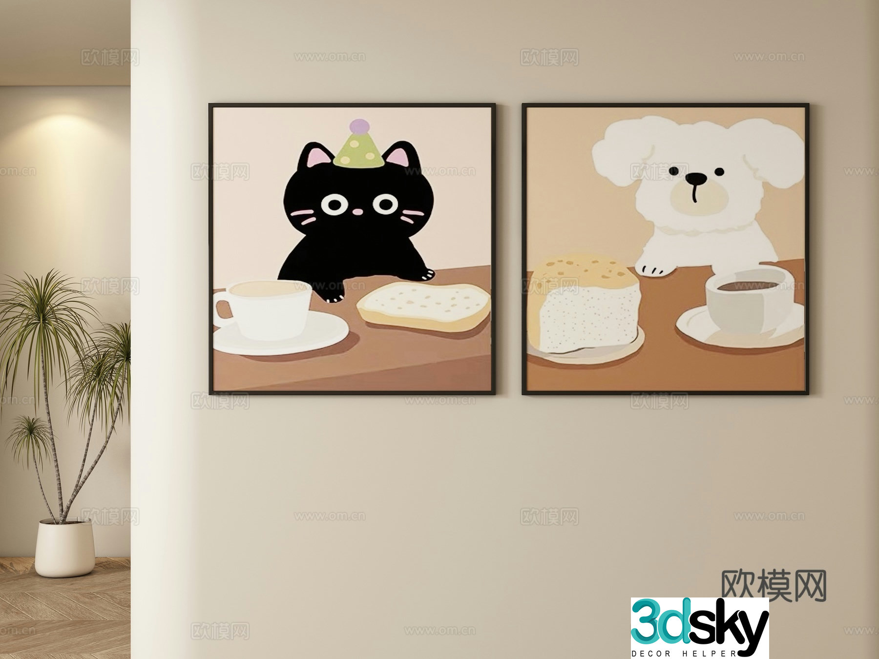 Children’s decorative painting hanging painting 3d model