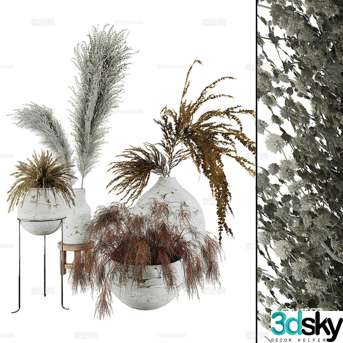 Flower art combination 3D model