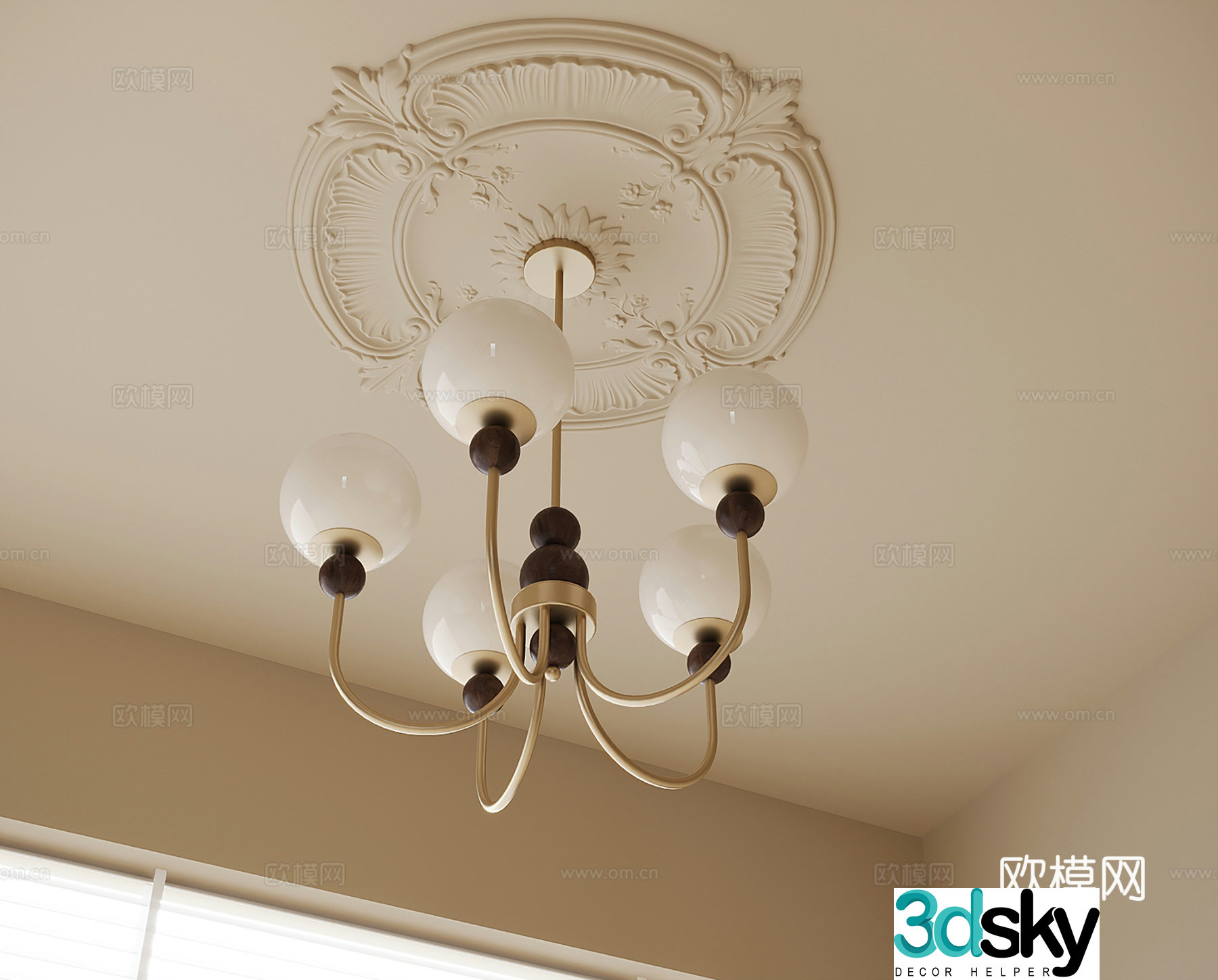 French chandeliers 3d model