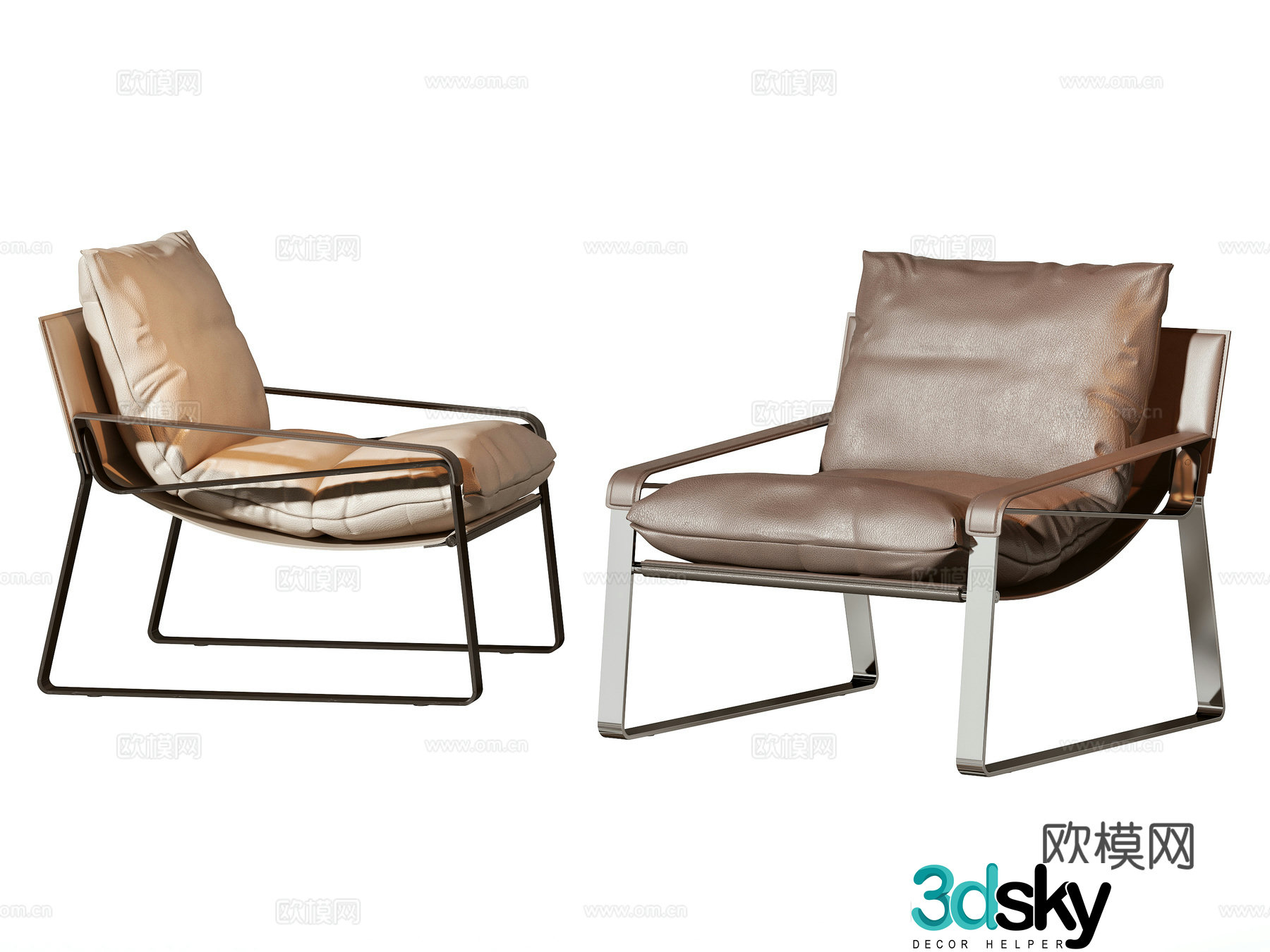 Modern leisure chair 3d model