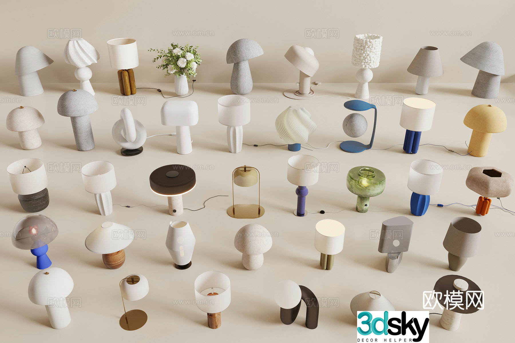 Modern desk lamp 3d model