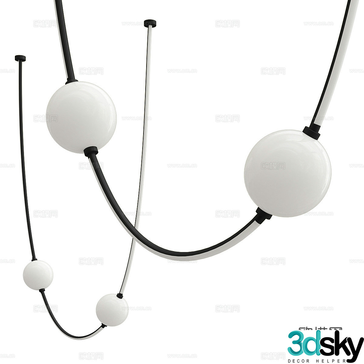 Modern Italian minimalist lampatron DEDELIGHT chandelier 3d model