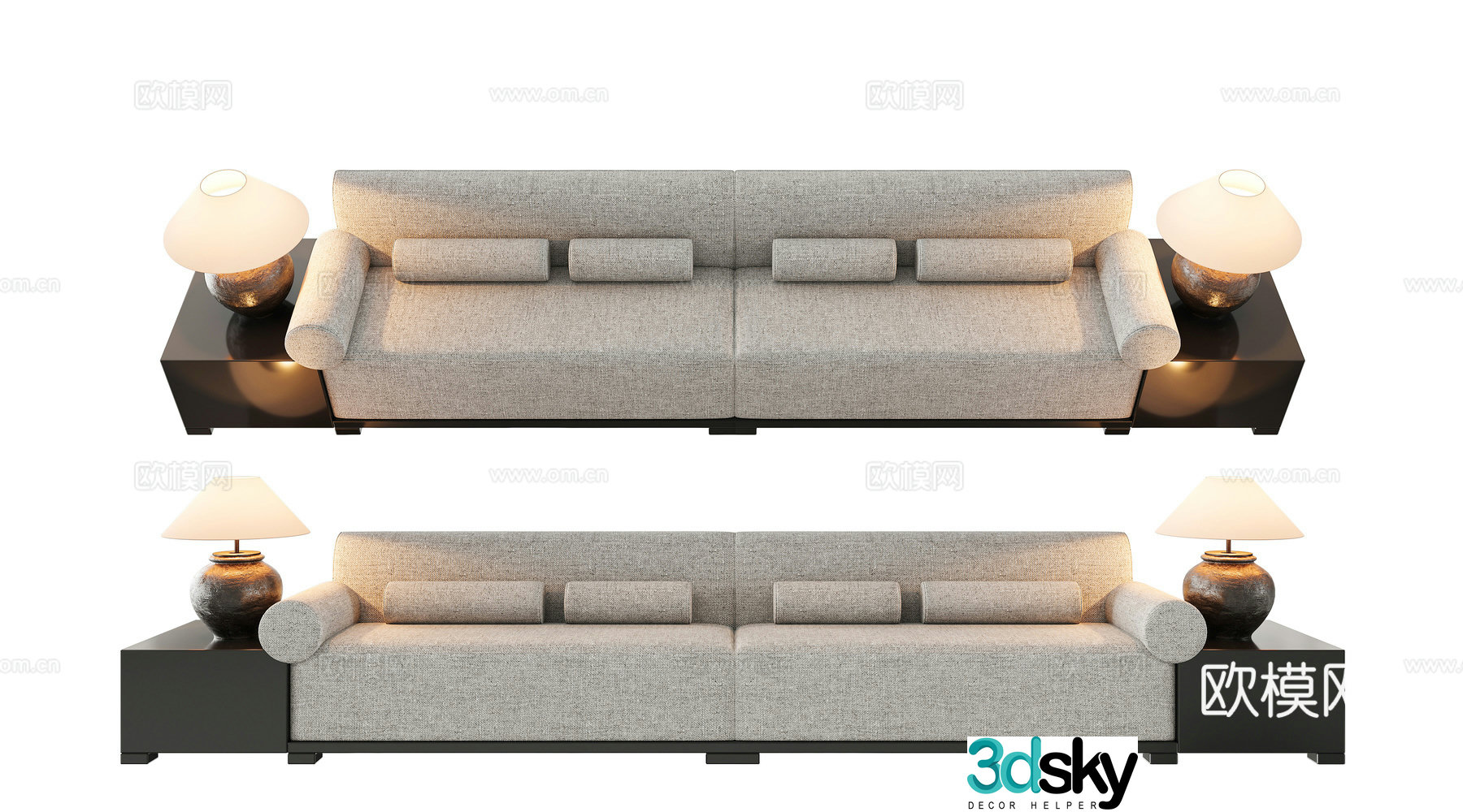 New Chinese sofa sofa 3D model