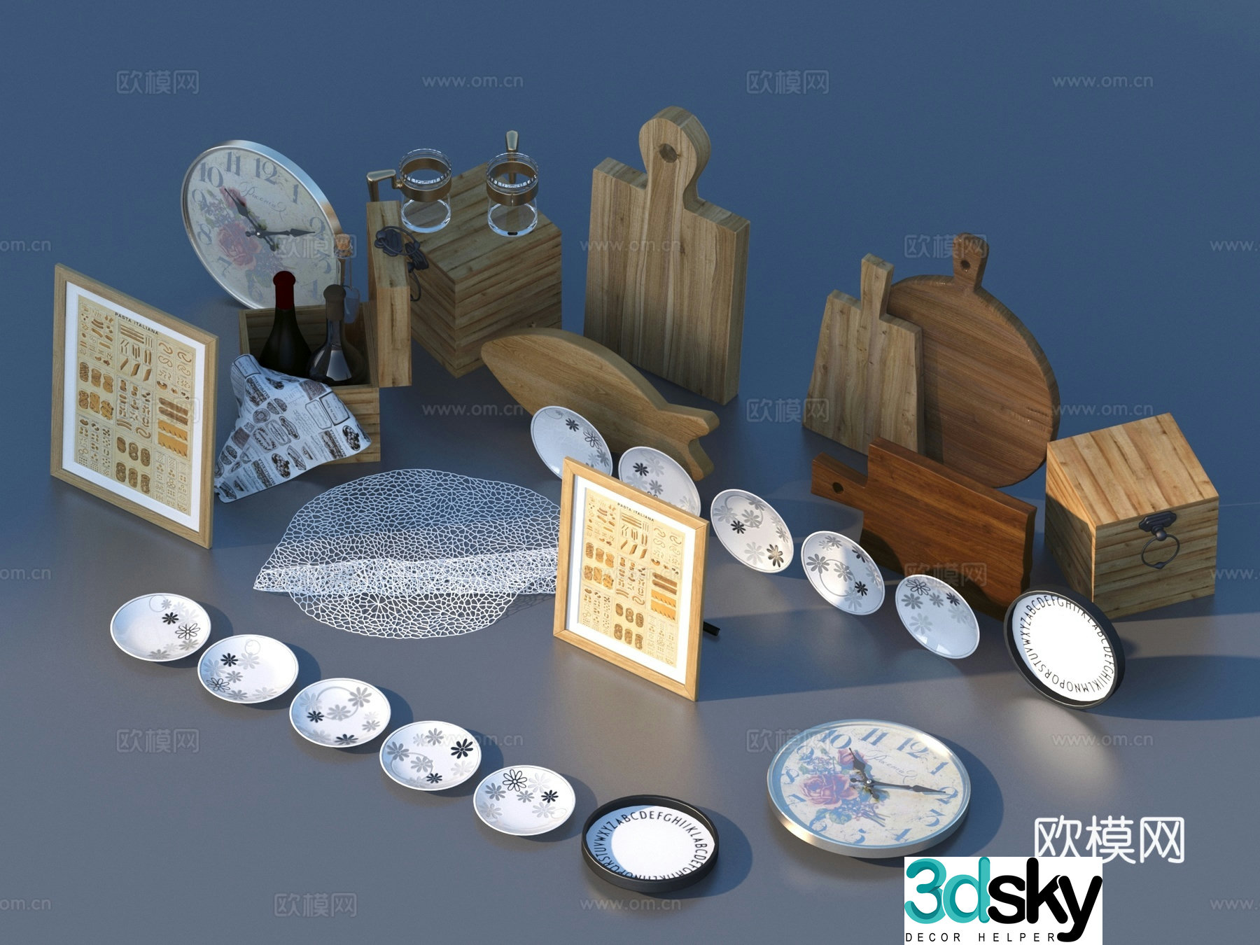 Tableware Bowl Plate Kitchen Utensils Daily necessities 3D Model