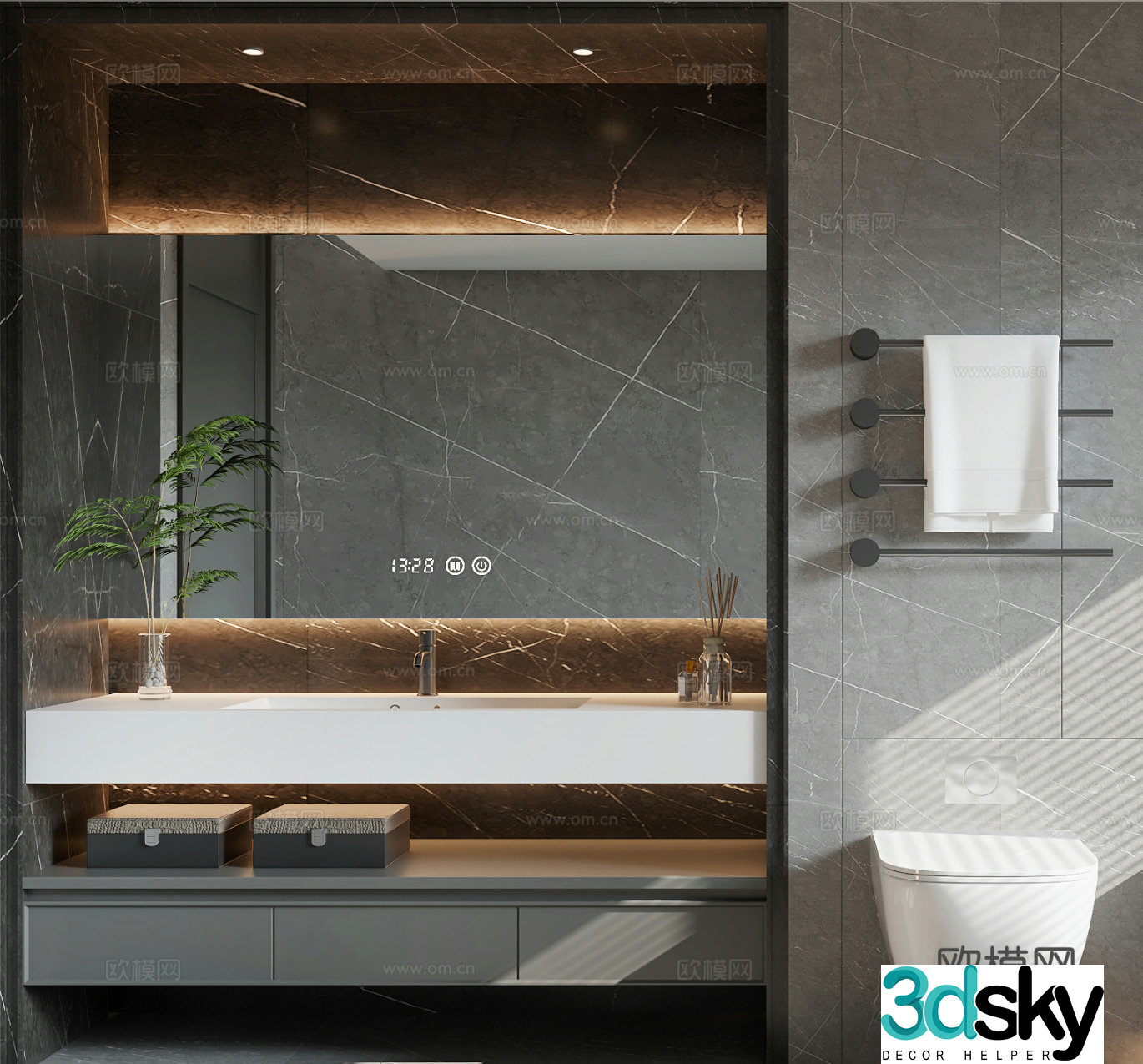 Modern bathroom cabinet 3d model