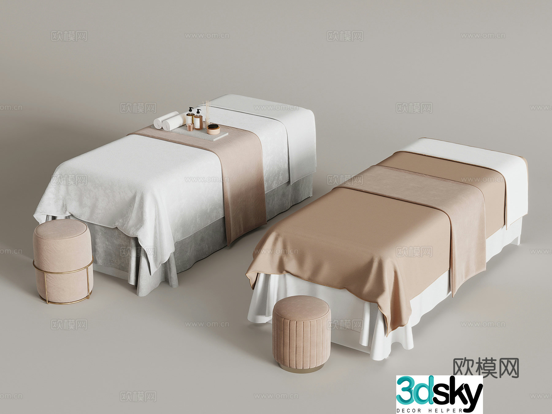 Modern beauty bed massage bed 3d model
