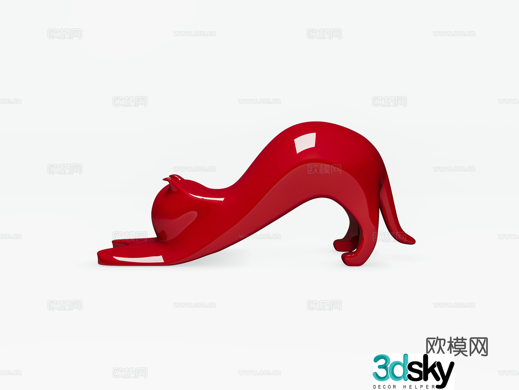 Cat Sculpture 3d Model