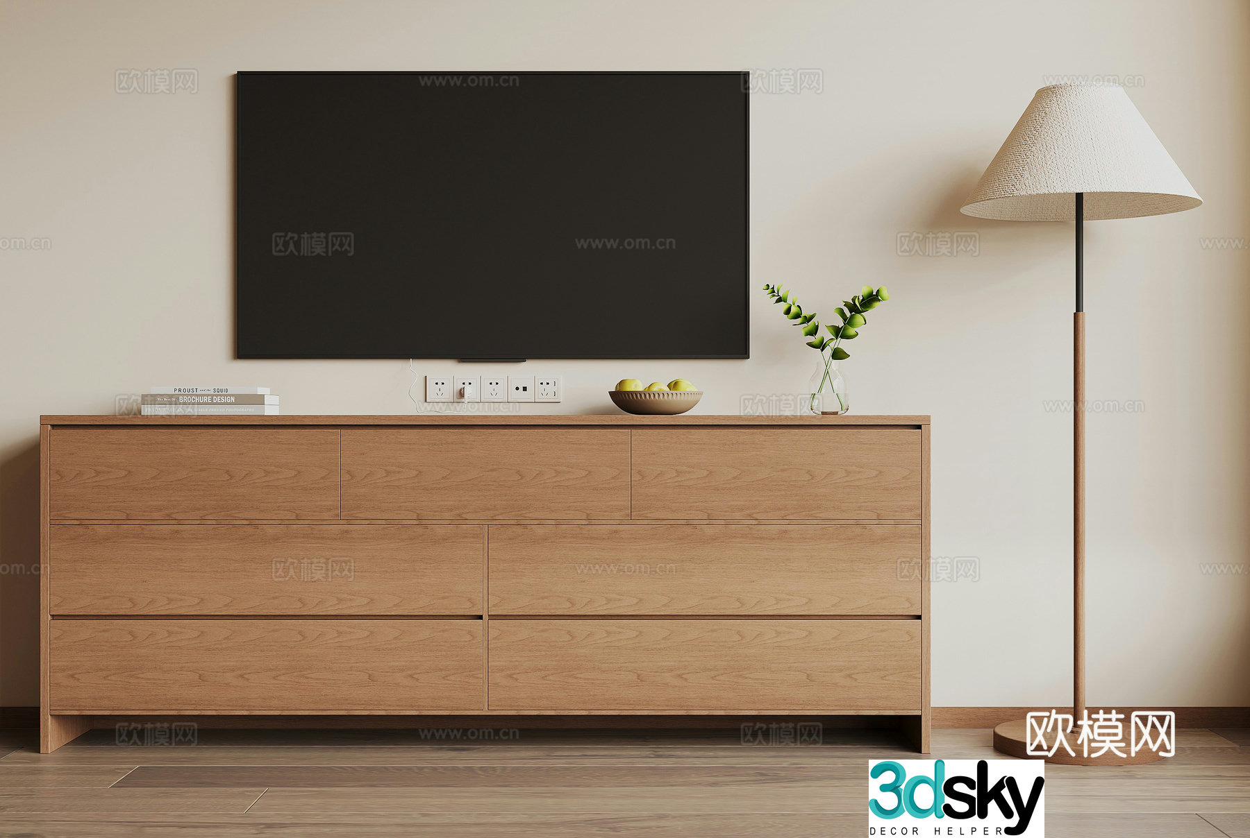 Modern TV cabinet 3d model