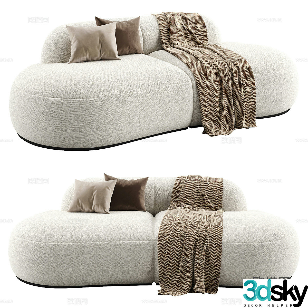 Modern Italian Prime casual sofa 3d model