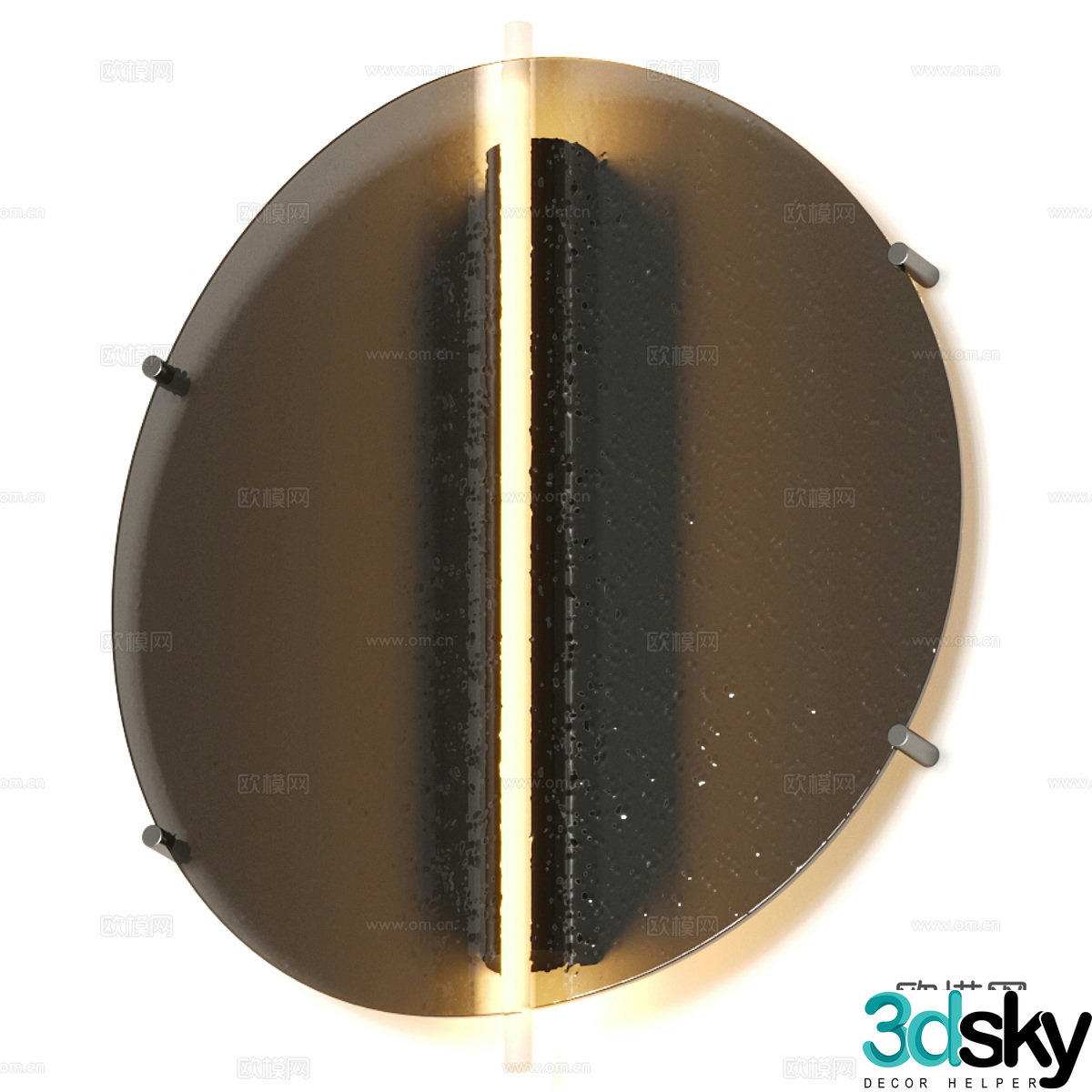 New Chinese Light Luxury Baxter Nanda Wall Light 3D Model