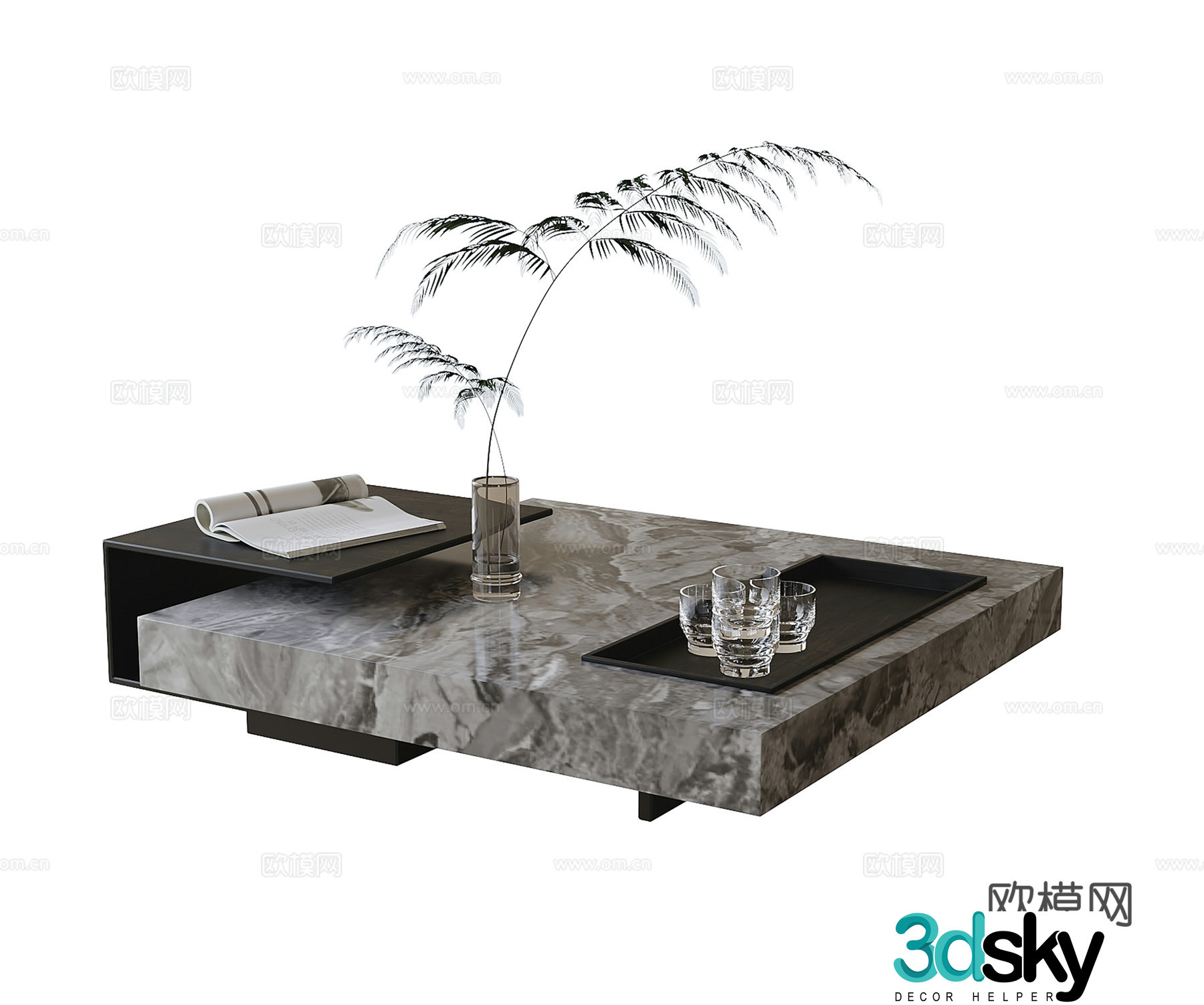 Modern coffee table 3d model