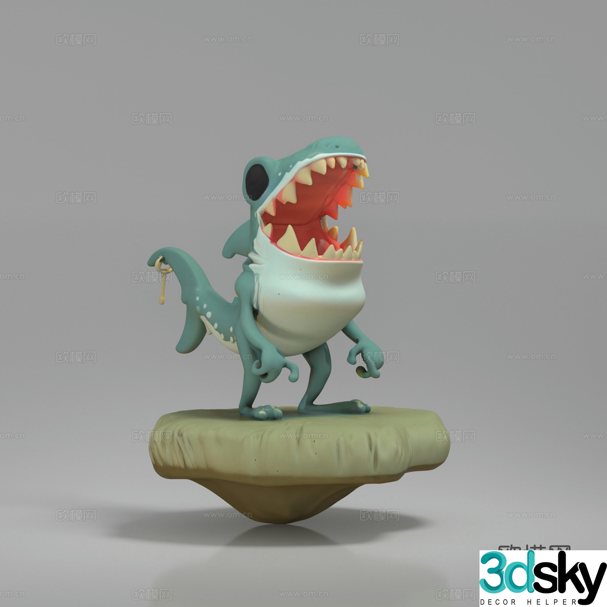 Cartoon Shark Monster Game Character Toy 3d Model