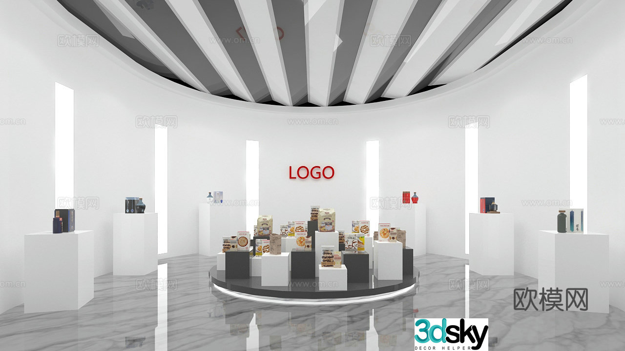 Exhibition hall 3d model