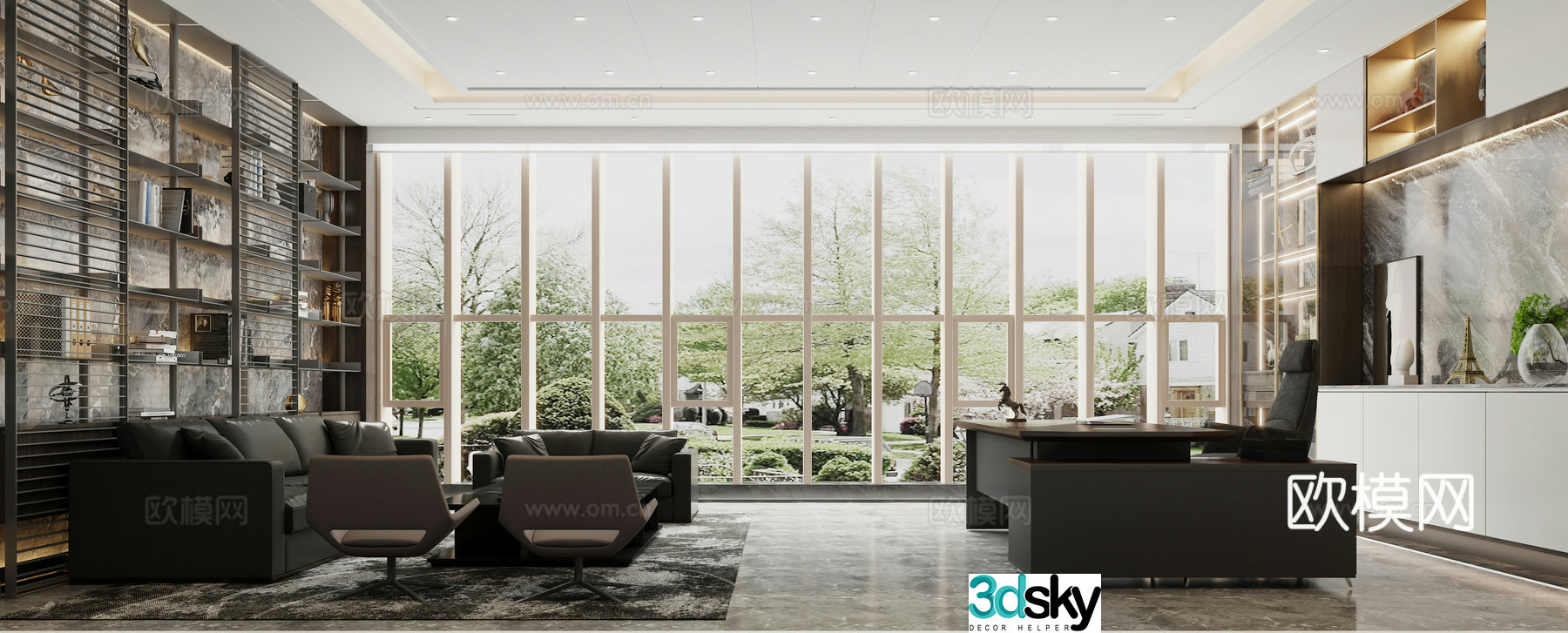 Modern manager office 3d model