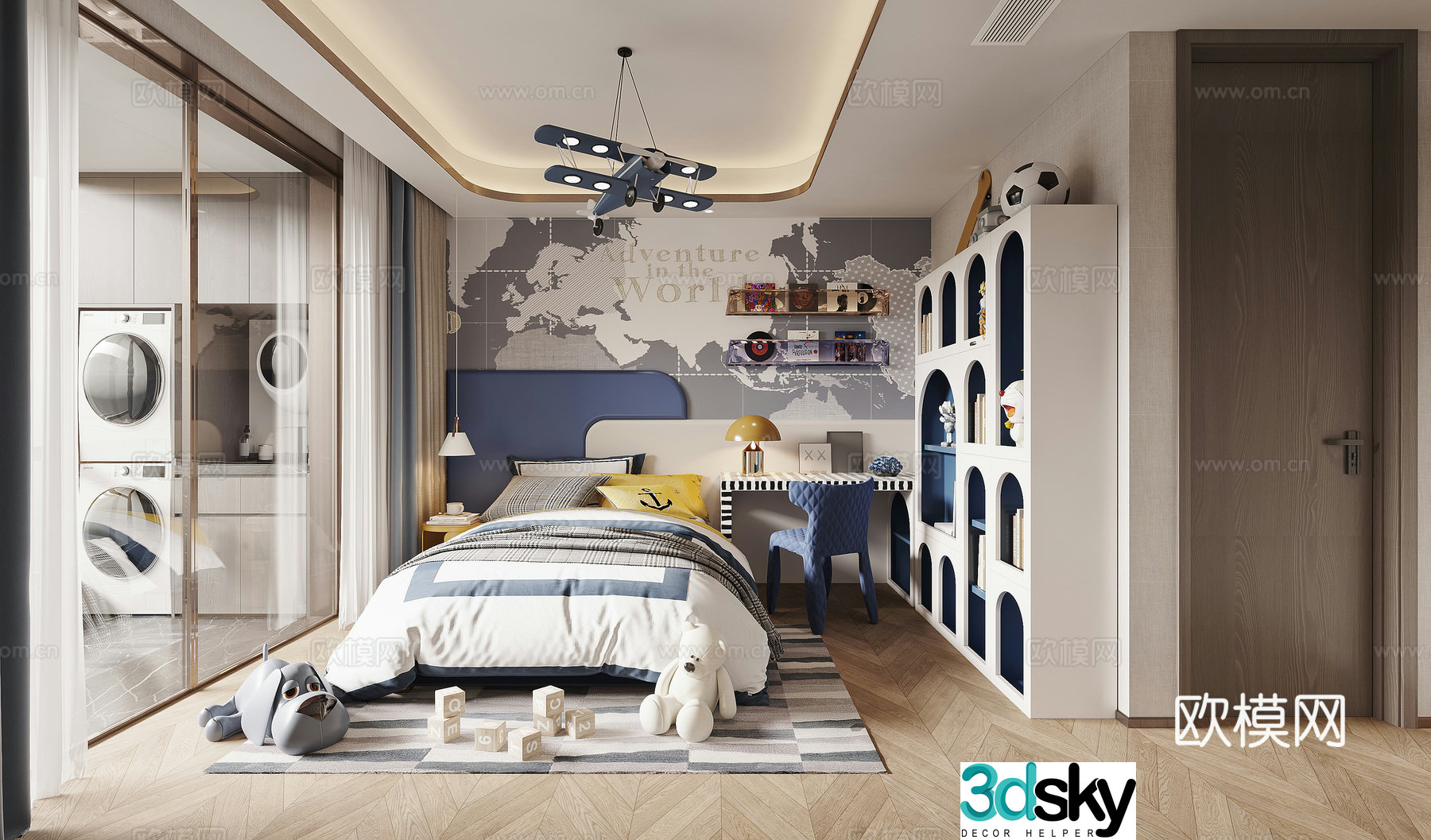 Modern children’s room 3d model
