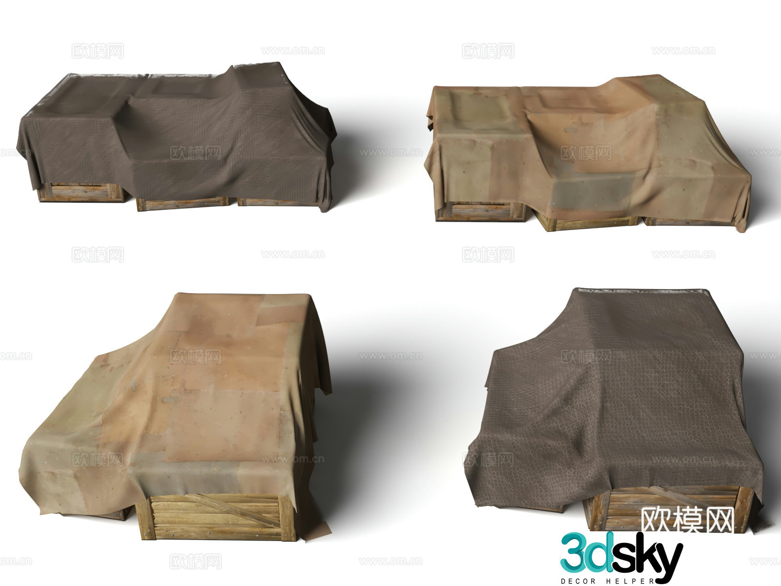 Item props and facilities construction module collection Item supplies 3D model