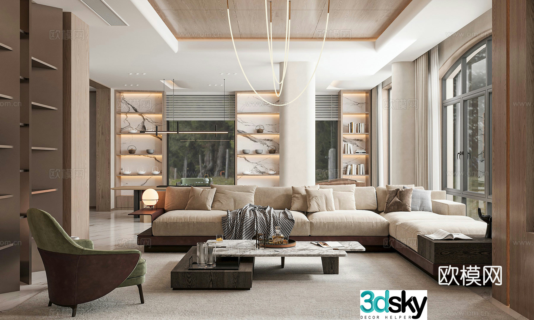 Modern living room 3d model