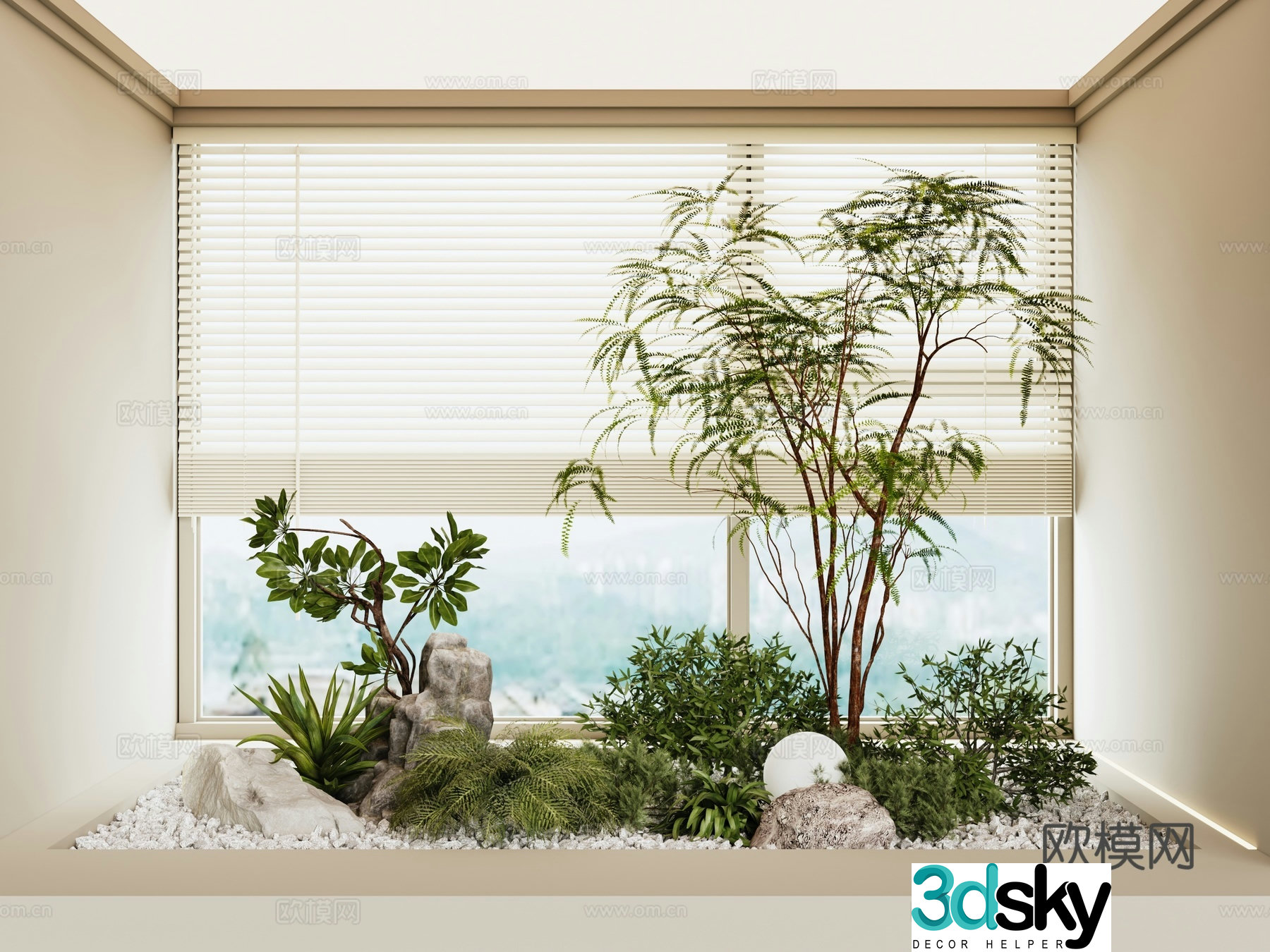 Modern interior landscape landscaping 3d model