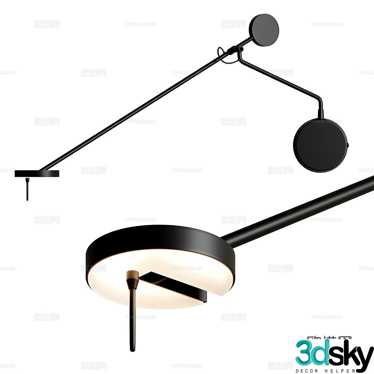 Modern Italian minimalist Lampatron wall lamp 3d model
