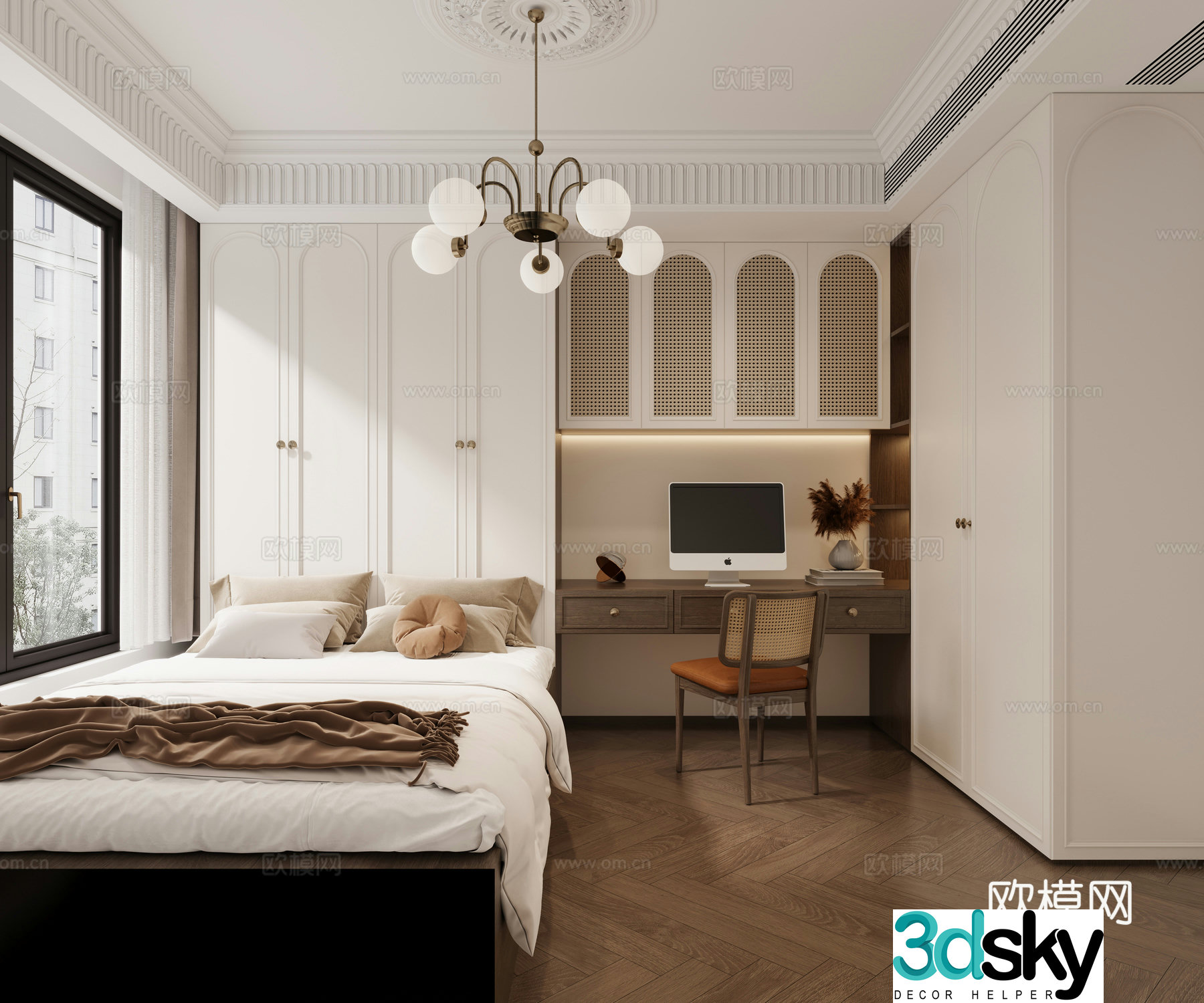 Medium-old bedroom 3d model
