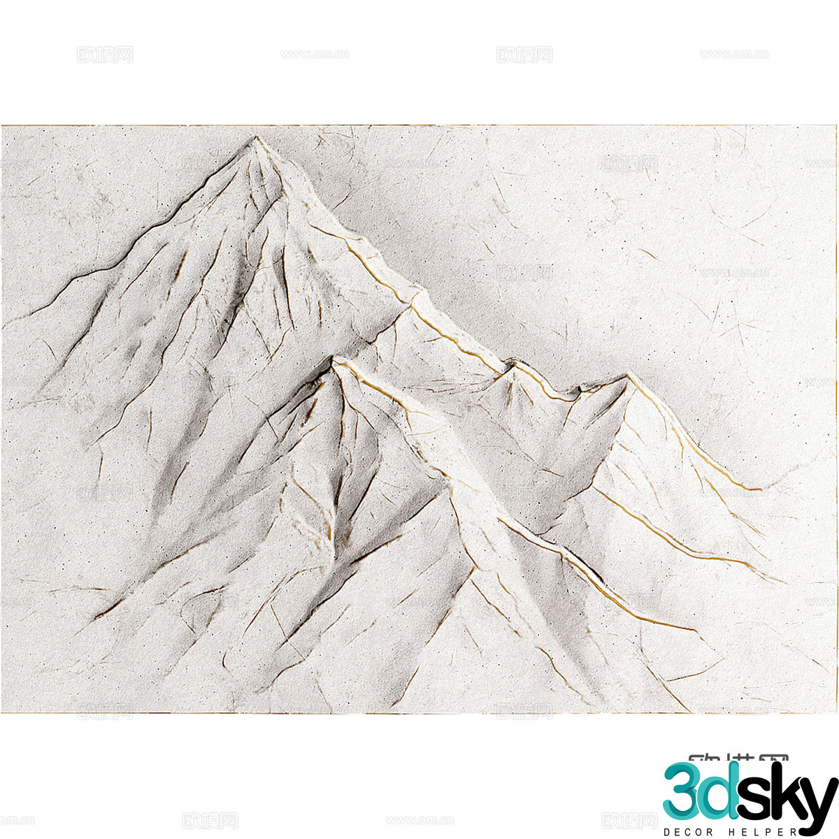 New Chinese style wall decoration wall painting 3D model