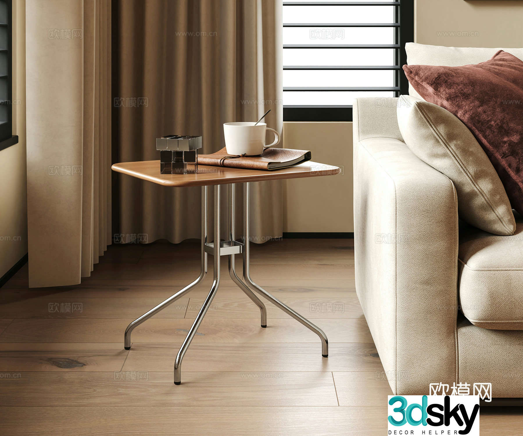 Modern side table 3D model