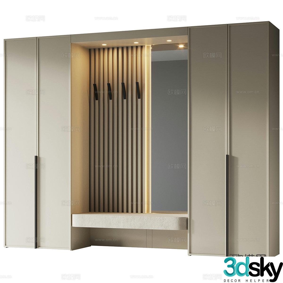 New Chinese shoe cabinet 3D model