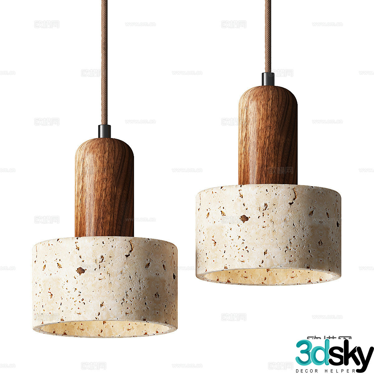 New Chinese style Wasabi hanging line light 3D model