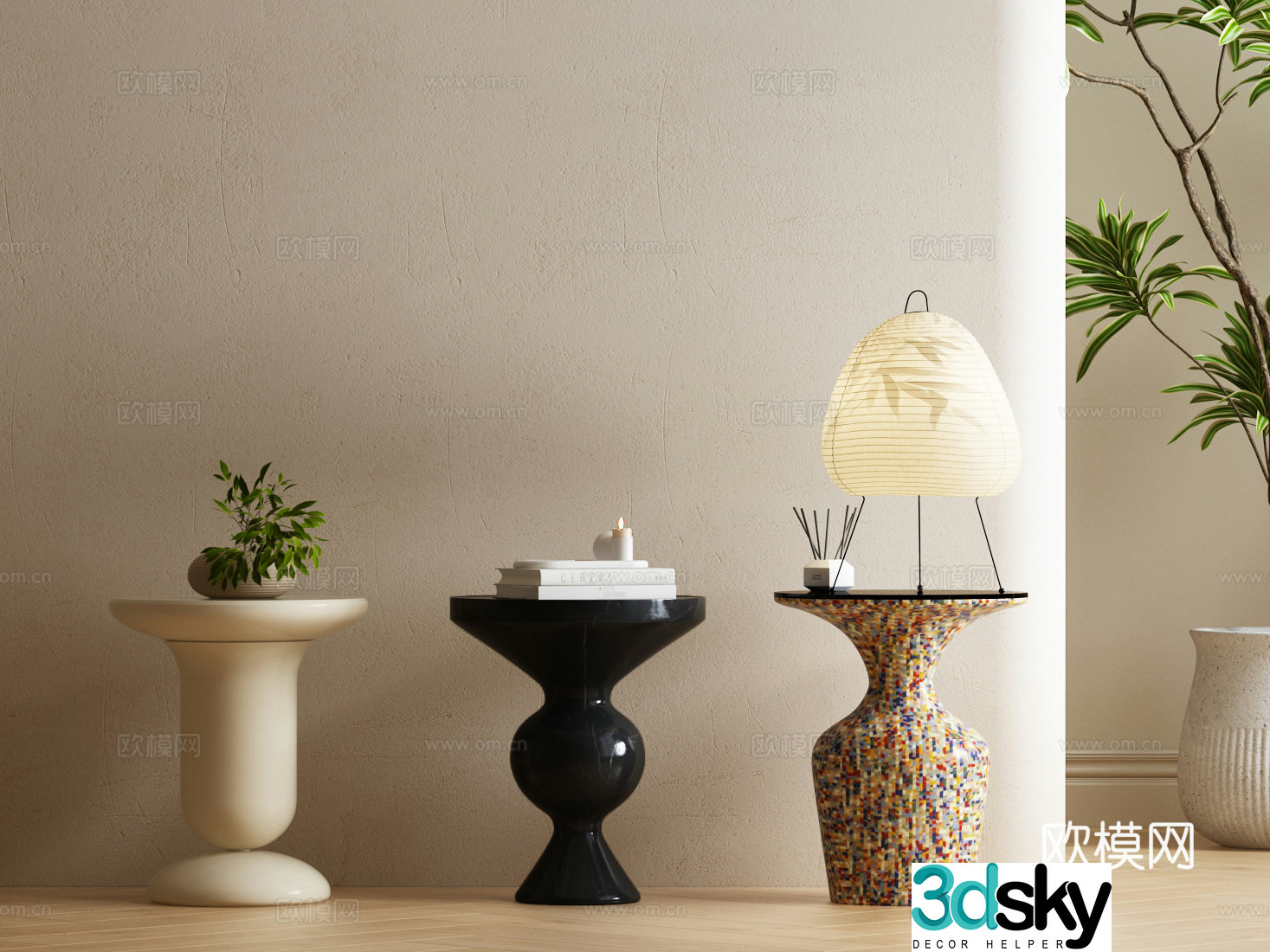 Coffee table side table corner table 3D model
