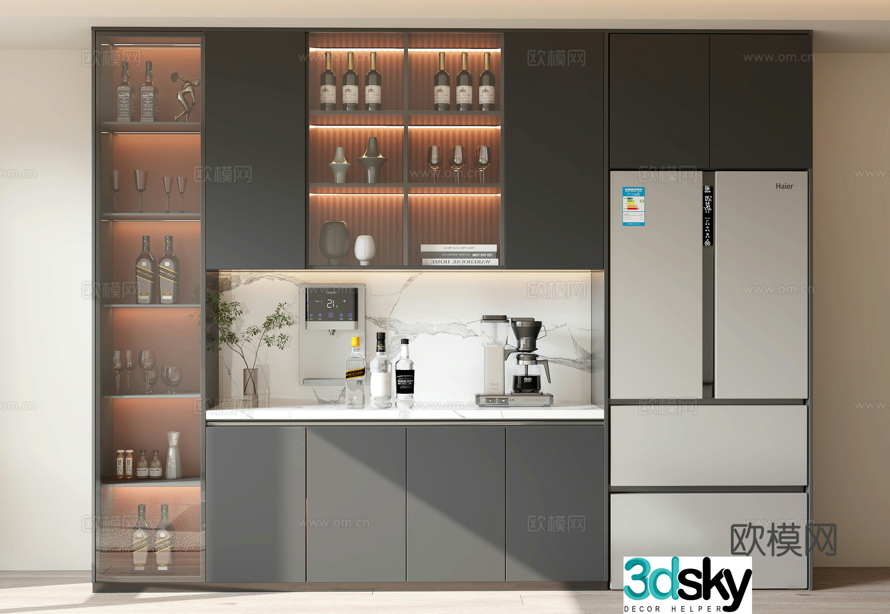 Modern sideboard 3D model