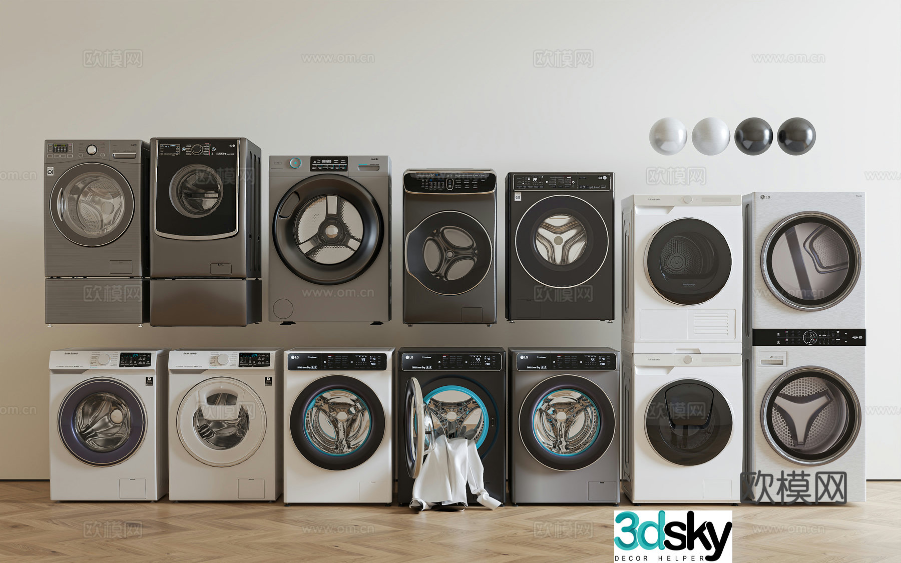 Washing machine dryer drum washing machine washing machine 3d model