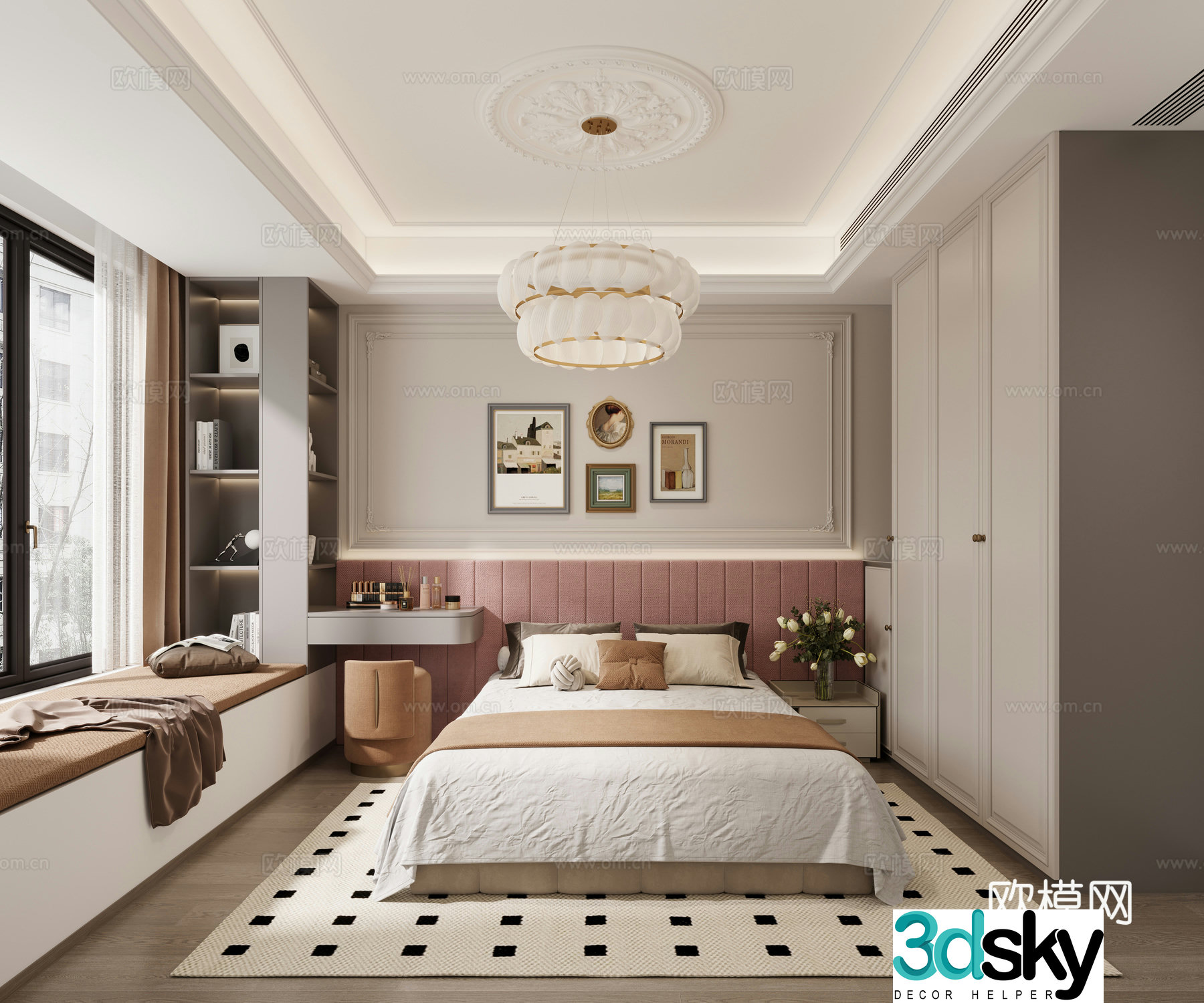 French bedroom 3d model