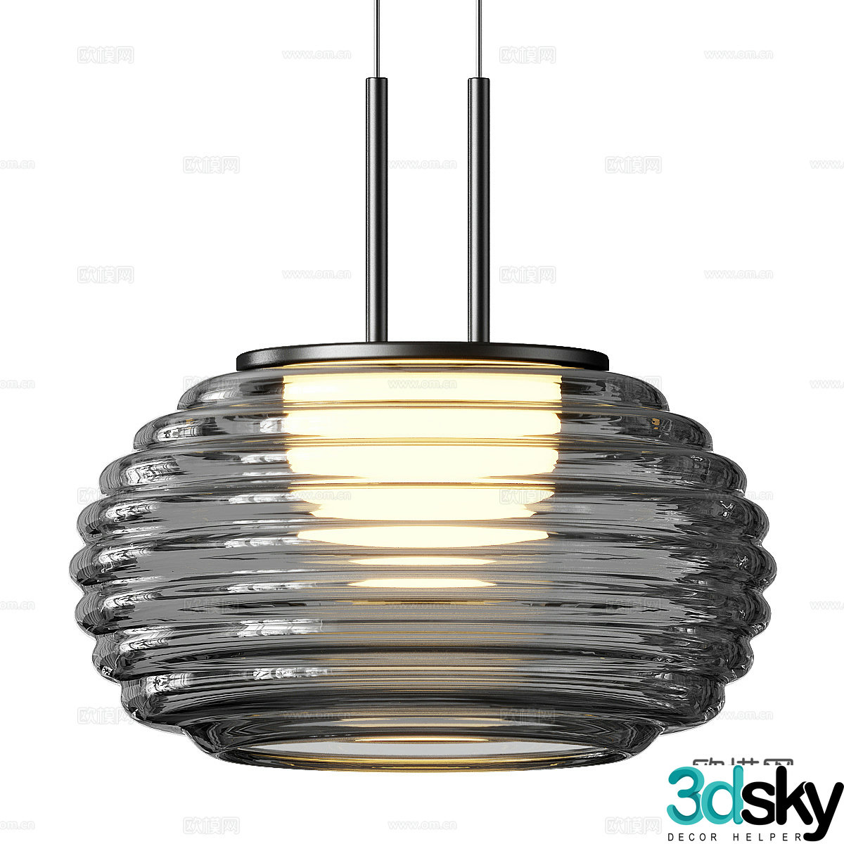 Modern Italian Splugen Chandelier 3d Model