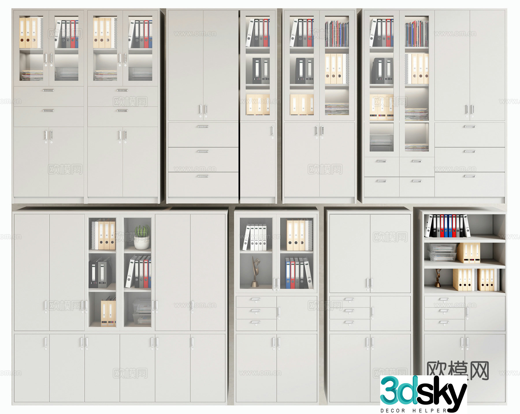 Modern filing cabinet 3d model