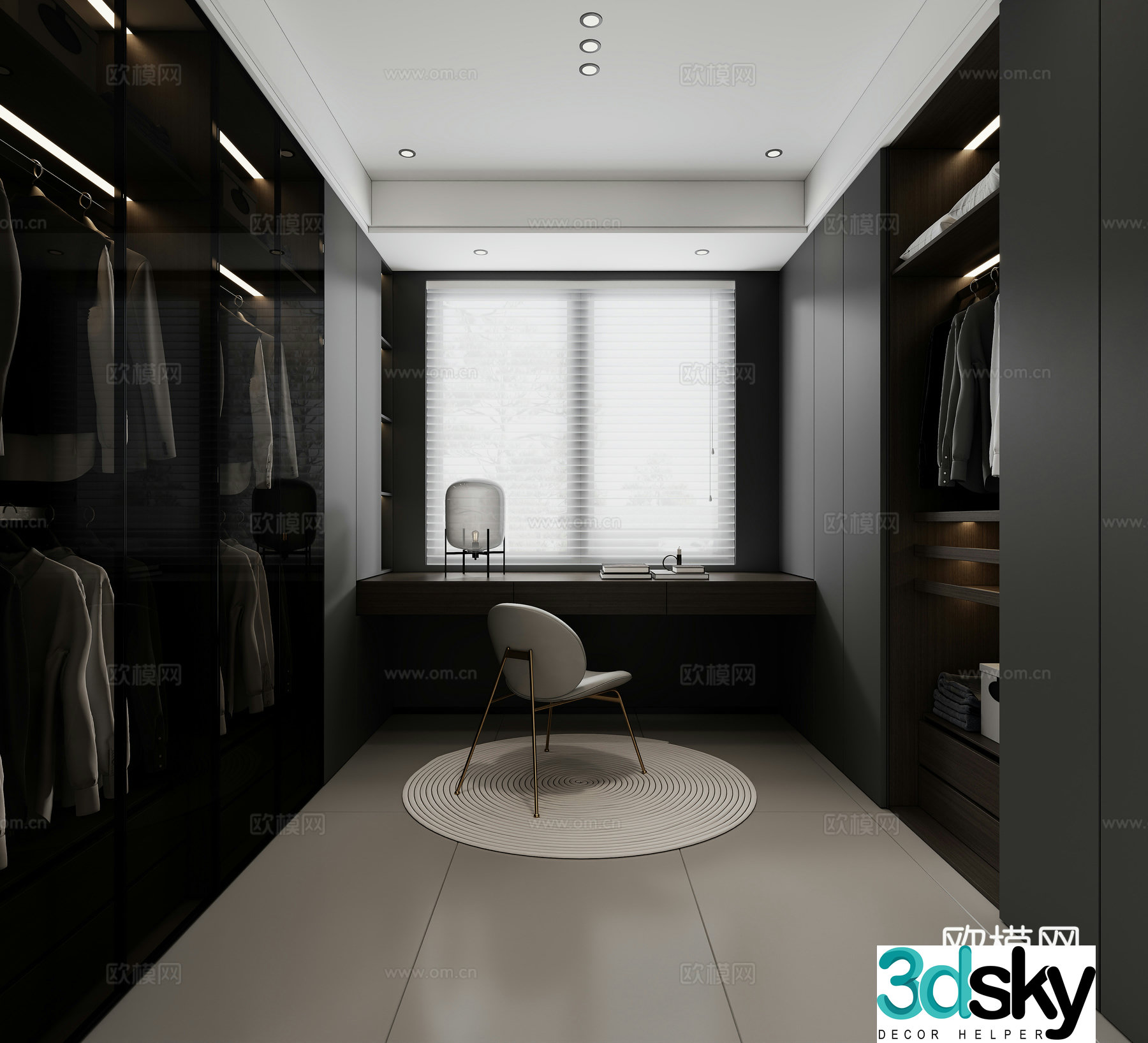 Modern cloakroom 3d model