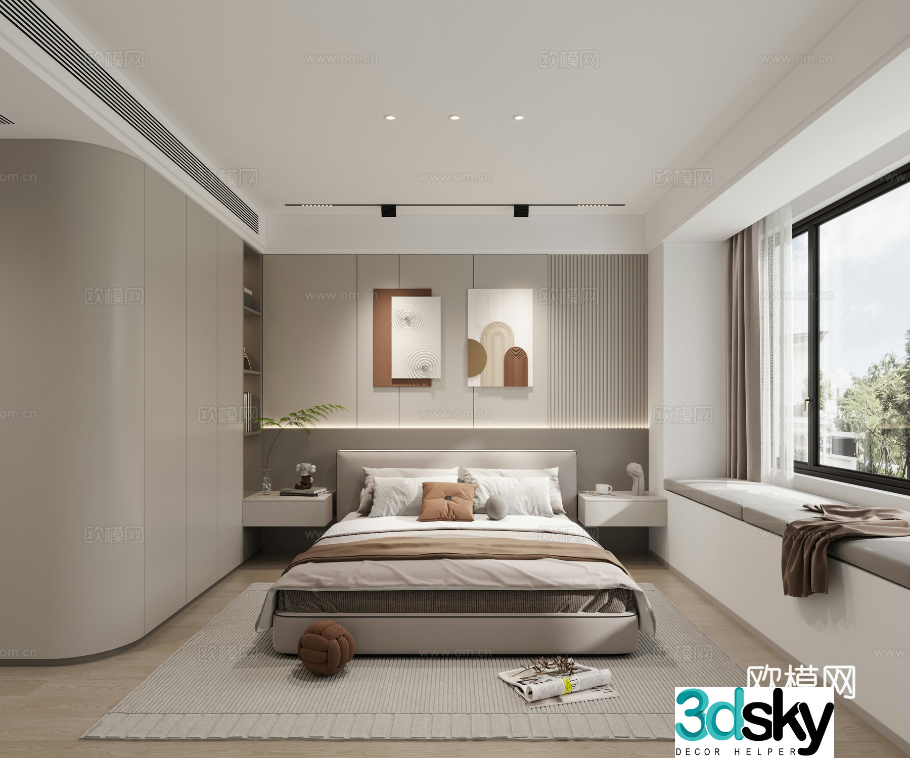 Modern bedroom 3d model