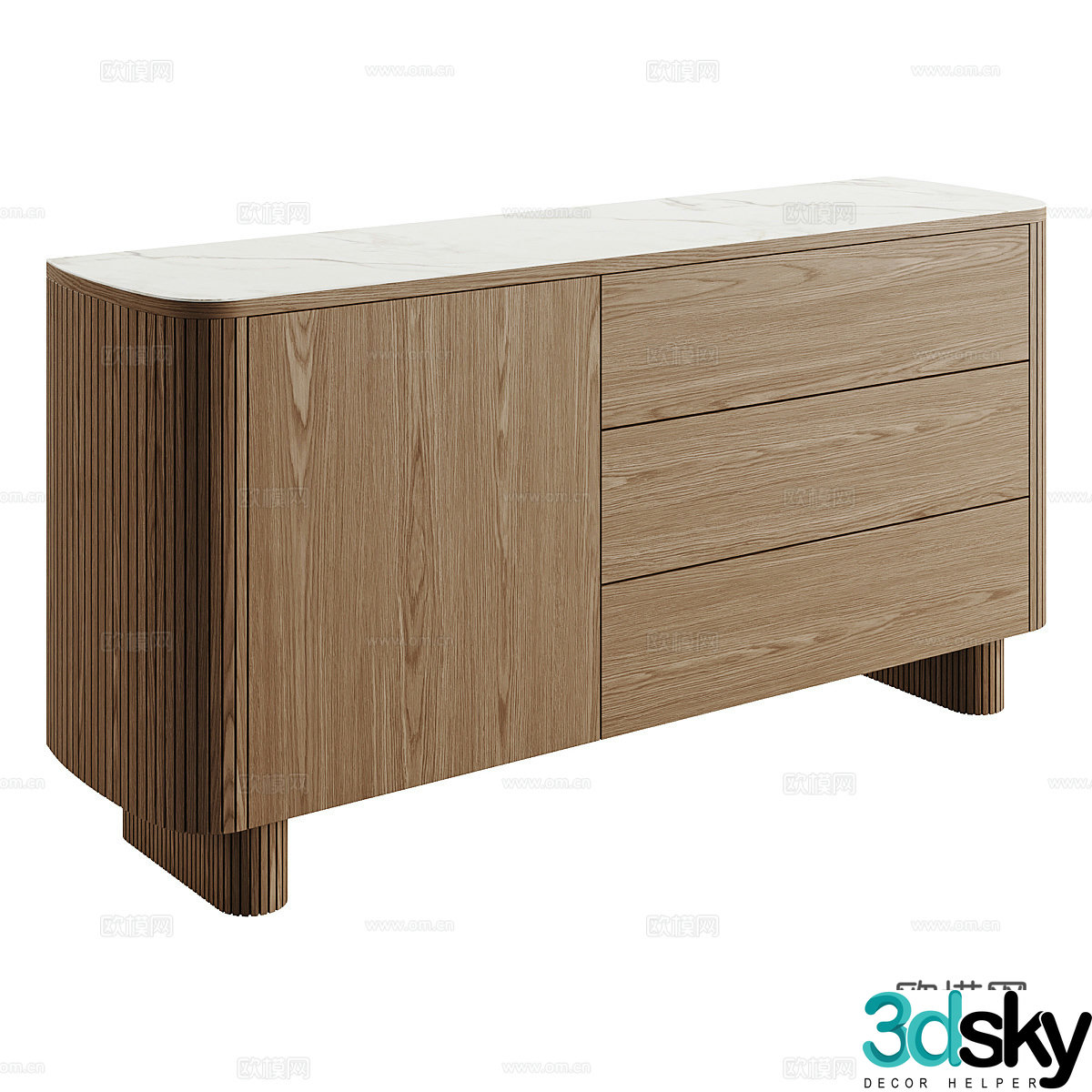 New Chinese Santiago chest of drawers 3D model