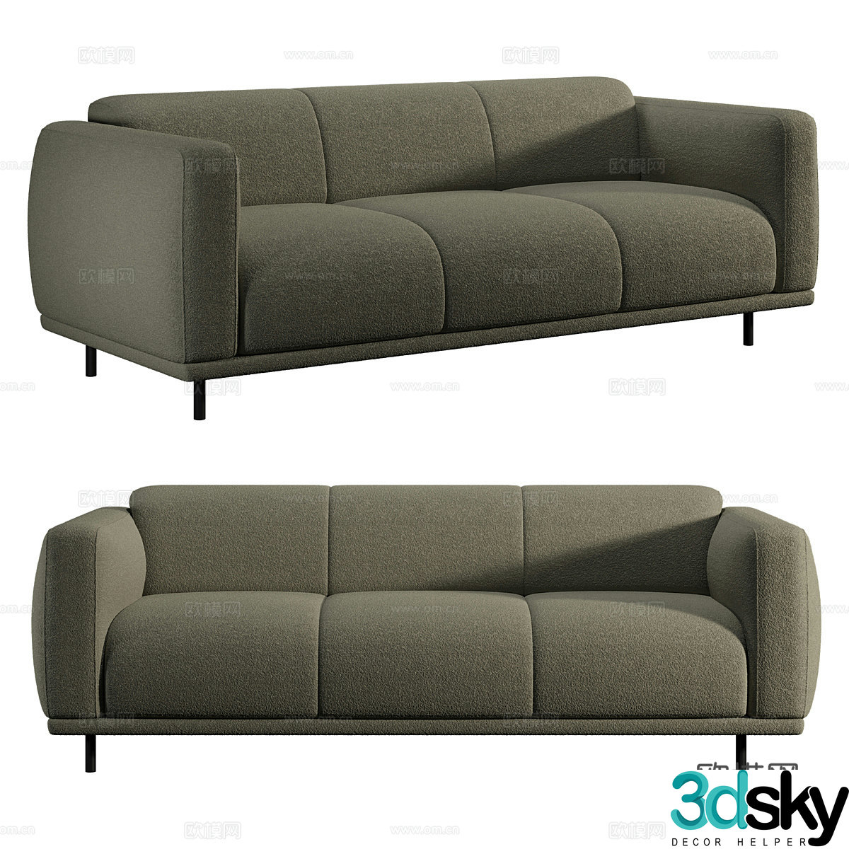 Modern Italian Teddy sofa 3d model