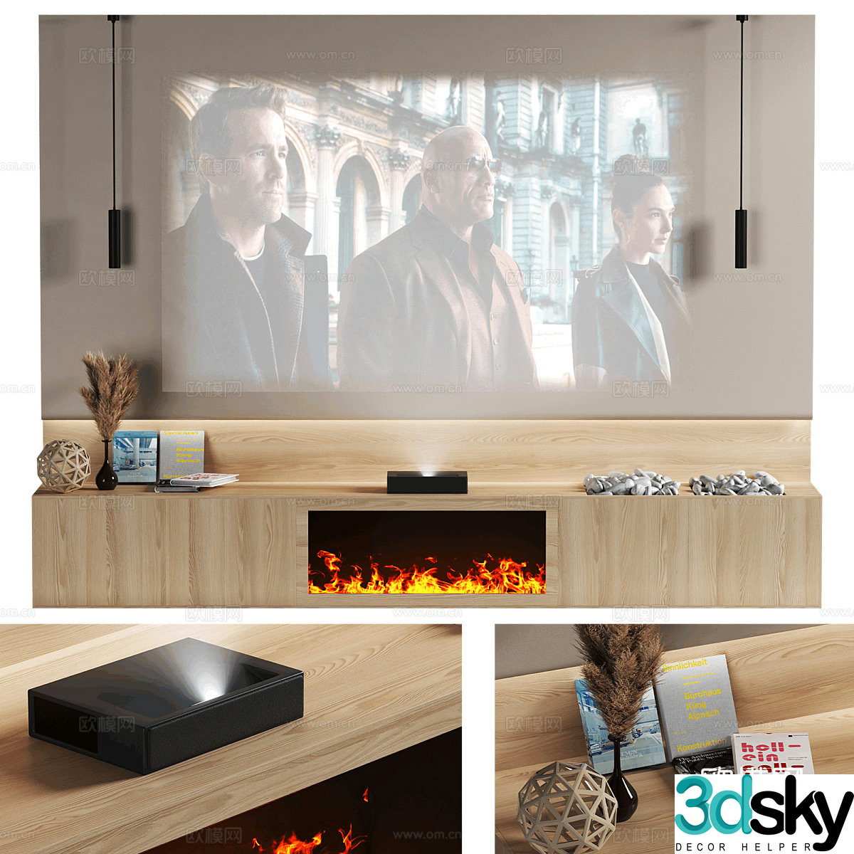 New Chinese Xiaomi laser projector TV wall 3D model