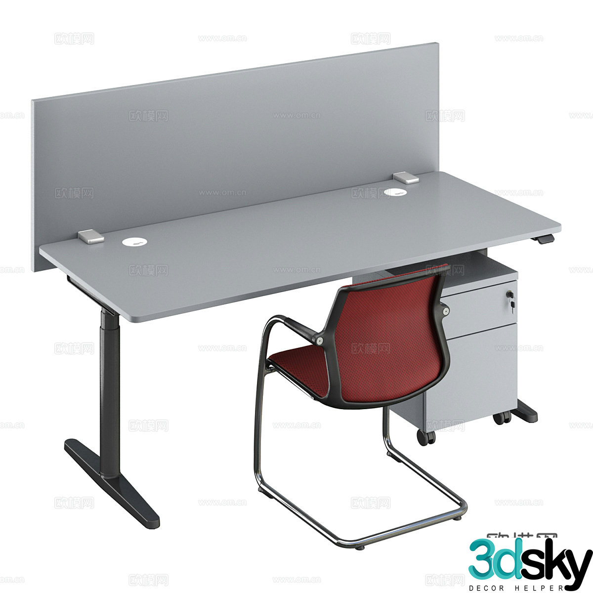 Modern Vitra office desk chair 3d model