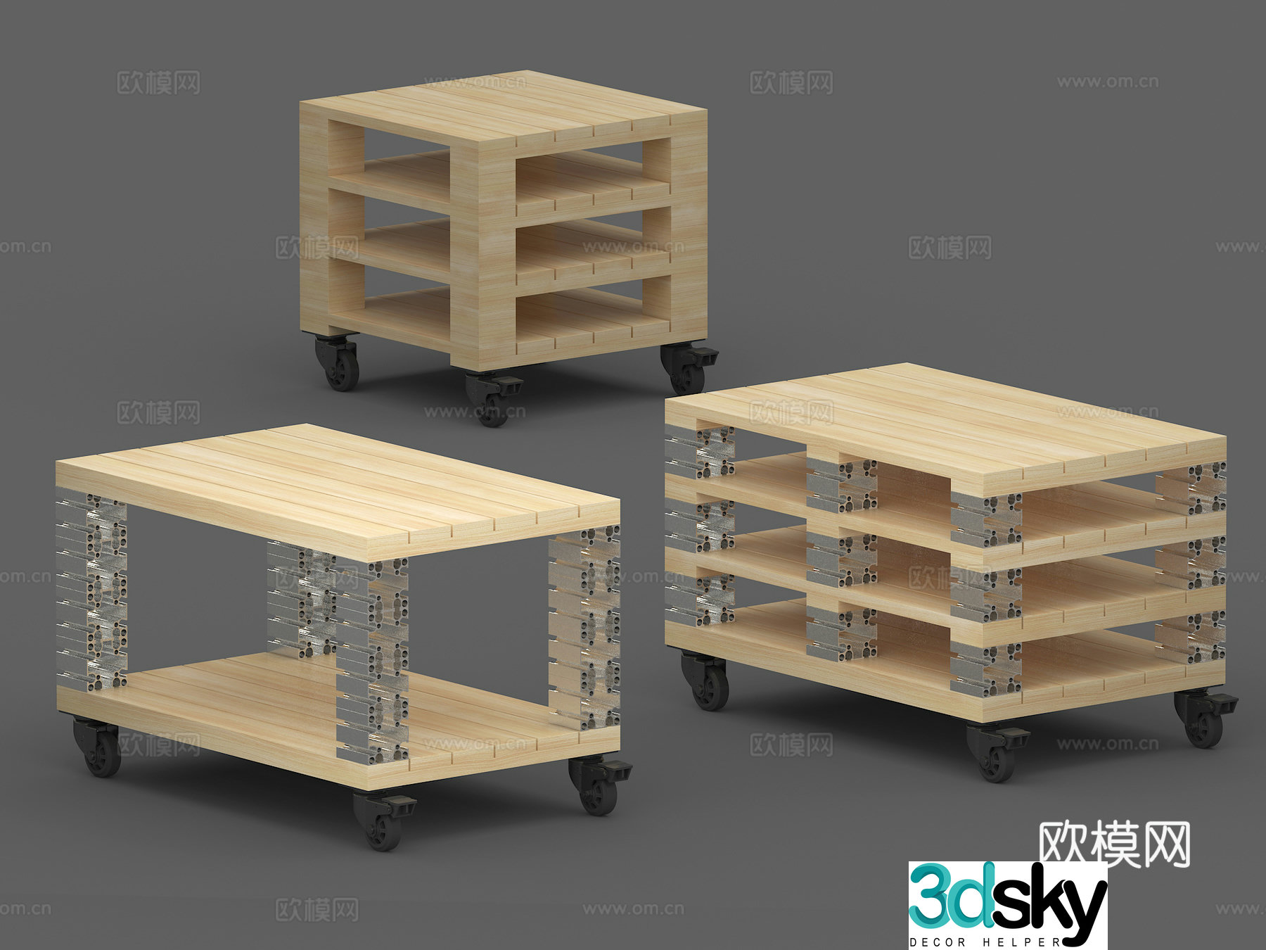 Small coffee table side table middle island flowing table low table 3D model