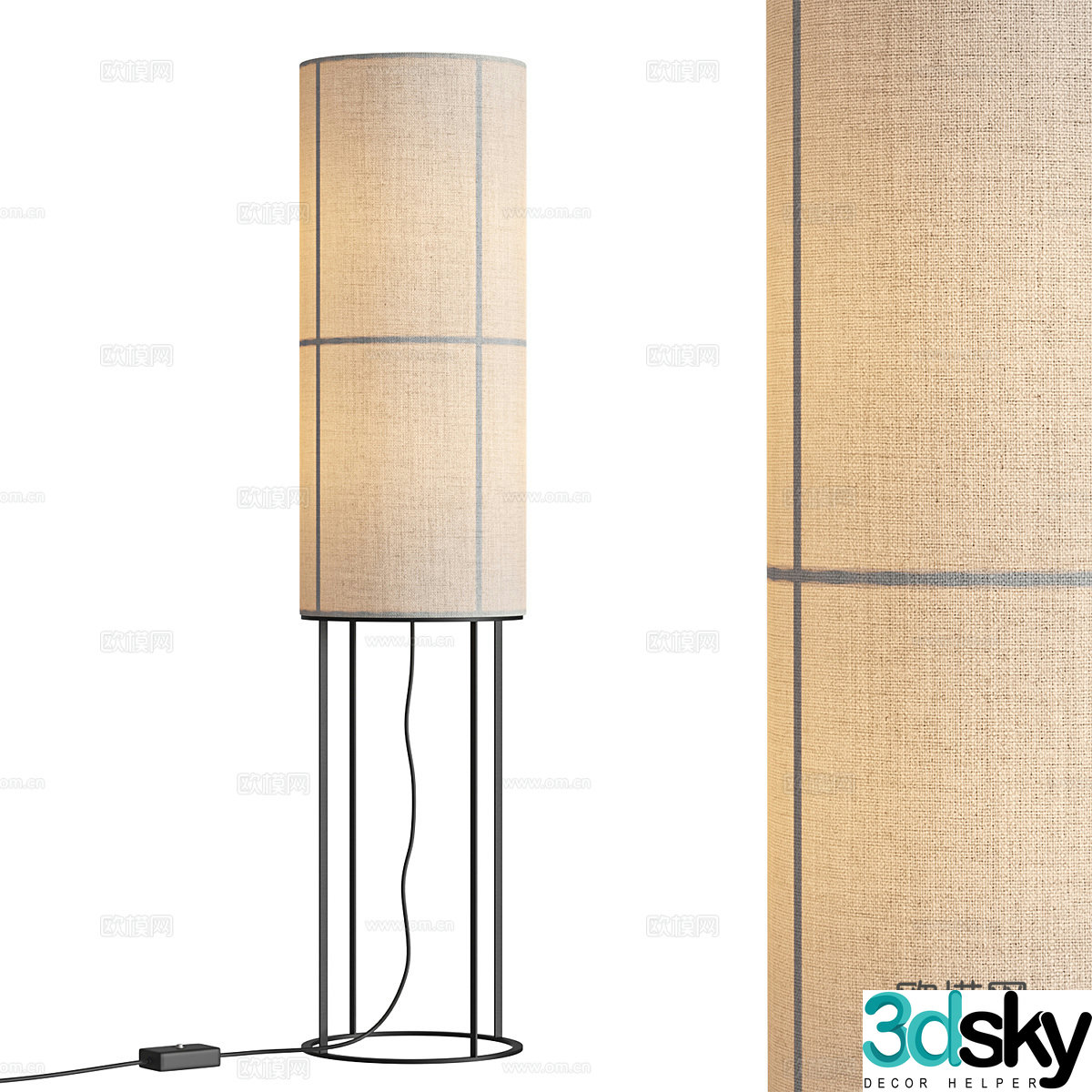 New Chinese HASHIRA Floor Lamp 3D Model
