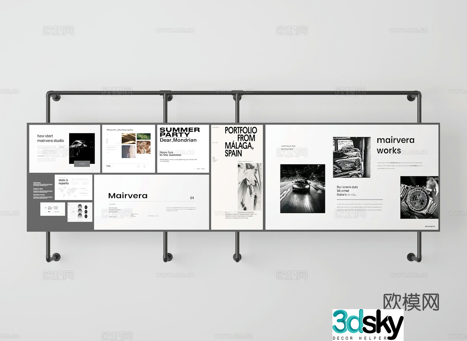 Advertising wall 3d model