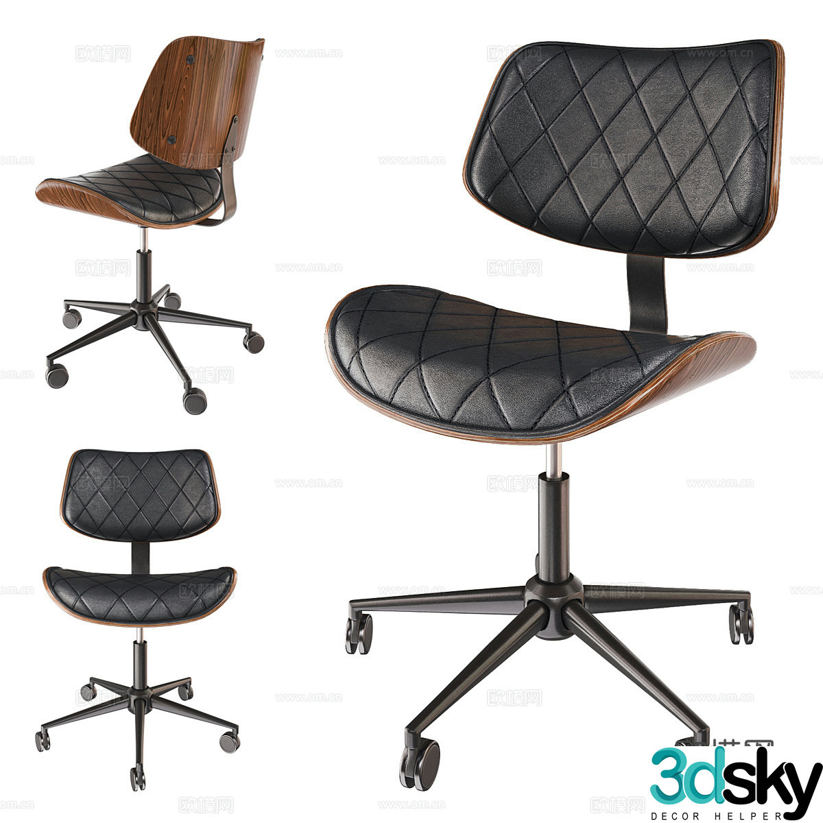 Modern Harvey Office Chair 3D Model