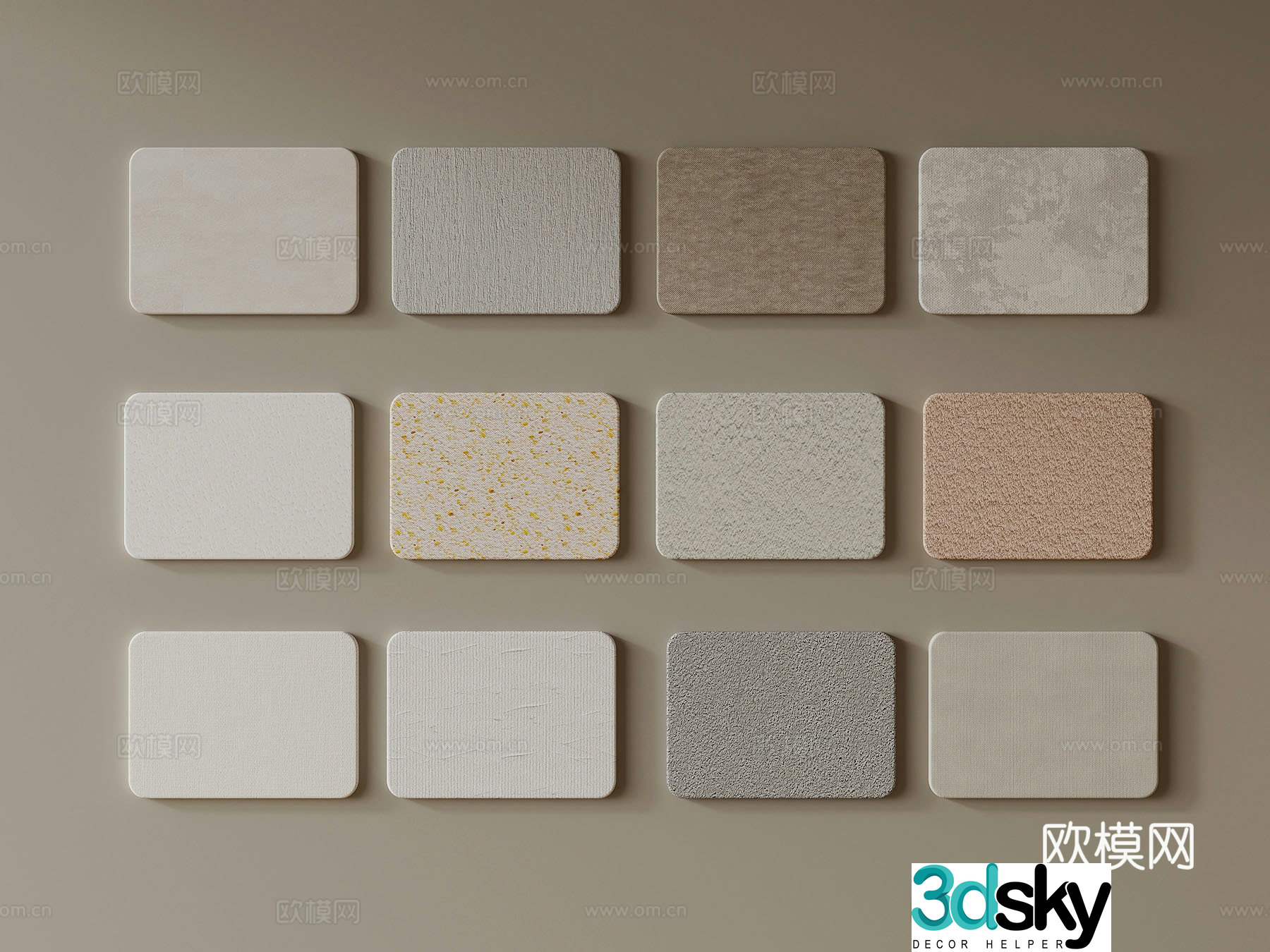 Modern wall panel wall coating wall paint 3d model