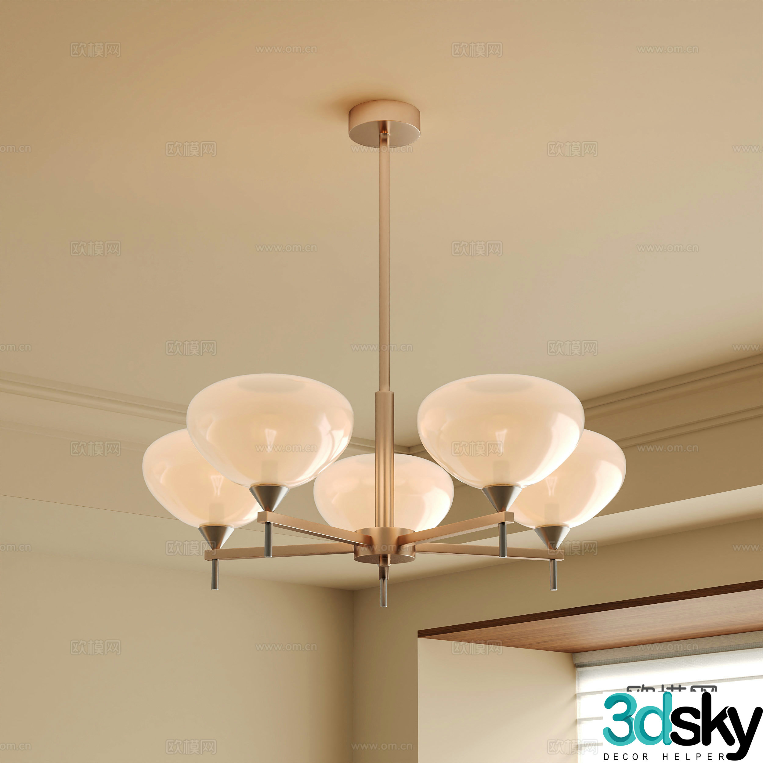 Modern chandelier 3d model