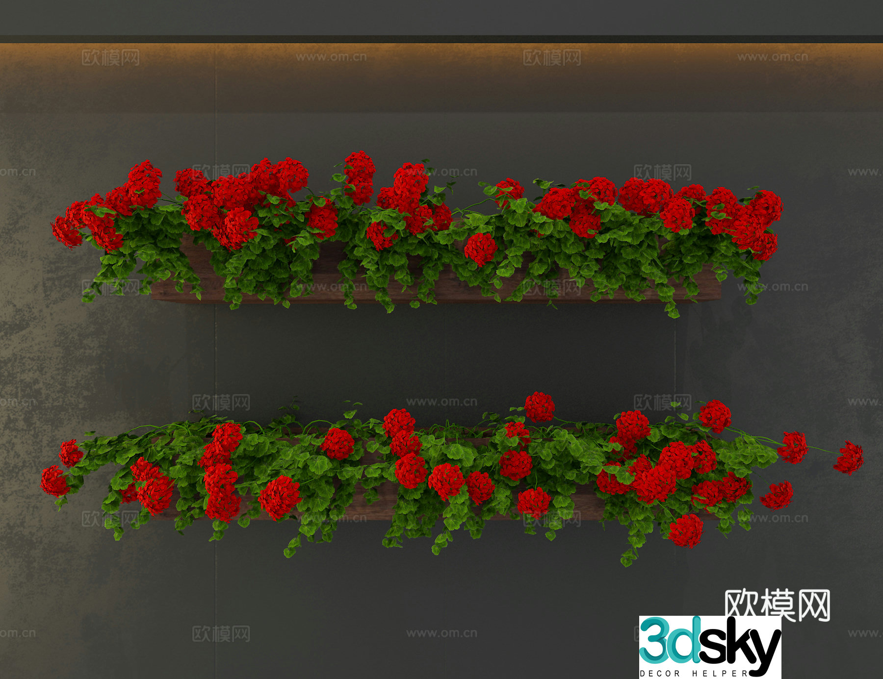 Flower tank 3D model