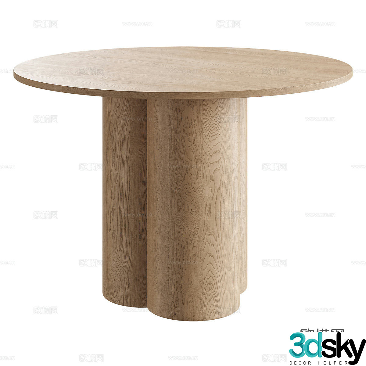 New Chinese OLIVIA solid wood dining table 3D model