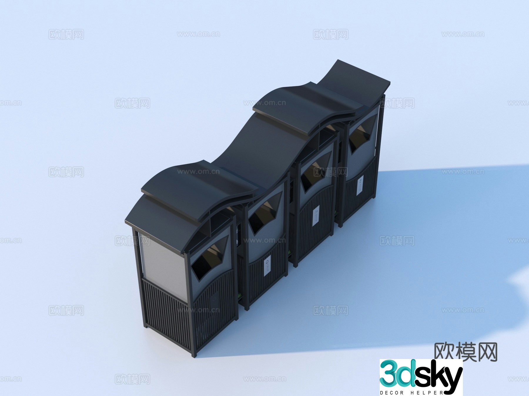 Trash can Outdoor trash can Public trash can 3d model