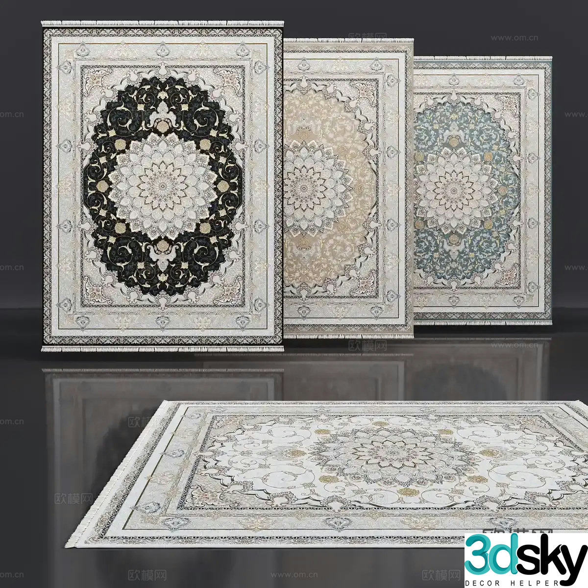 European carpet 3d model